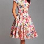 Livia clue floral spring midi fit and flare summer spring wedding dress size 38 Pink Photo 0
