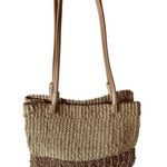 Beach coastal weaved shoulder bag brown and tan Photo 0