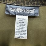 Vintage Reptile Print Sag Harbor Button Up Collared Shacket Shirt Jacket Size 14 Brown Photo 9