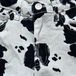 Altar'd State Women Shorts Black White Cow Pattern Frayed Hem Country Western XS Photo 2