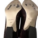 Vintage Calico Women’s Heels. English6. Brown Crocodile Photo 5