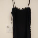 New Mint Zebra Print Ruched Dress Tulle Size Medium Black Photo 6