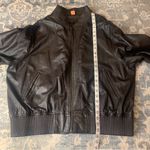 Brown Real Leather Bomber Jacket XL Photo 5