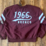 Ford Bronco Women’s Burgundy Pullover Sweatshirt Size XS NWT Blue Photo 0