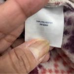 Lands' End  Heritage Quarter Snap Fleece Pullover Large Burgundy Orange Fair Isle Photo 7