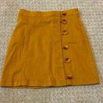 Mi Ami Camel Brown Button Down Mini Skirt Size M Photo 0
