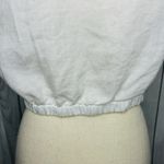 Olivaceous Sz M White Sleeveless Top Linen Blend Keyhole Neck Elastic Waist Photo 7