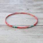 Vintage Bracelet Red & Green Thin Bangle Photo 5