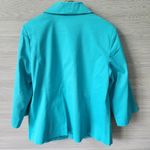 Bob Mackie Wearable Art Teal Blue Butterfly Zip Blazer Jacket New Womens Size L Photo 3