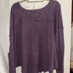 Free People  Top Long Sleeve Small Knit We The Free Waffle Photo 2