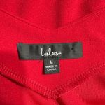 Lulus  Get the Party Going Cocktail Bodycon Midi Dress Red Women's Size Large NWT Photo 6