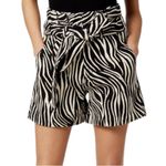joe's jeans  Calypso Zebra Print High Waist Paper Bag Shorts Photo 1
