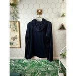 Saturday Sunday by Anthropologie Navy Velvet Faux Wrap Hoodie Photo 3