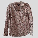 J.Crew floral Oxford partial button up shirt Photo 3