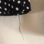 Ember Black and White Polka Dot Corset Waist 3/4 Bell Sleeve Peplum Blouse Top Size M Photo 6