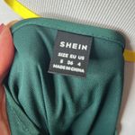 SheIn Green Satin Long Sleeve Maxi Dress Photo 5