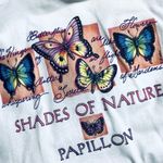 Shades of Nature Y2K butterfly screen print graphic cotton blend white tee White Size L Photo 5
