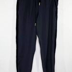 Lululemon On The Fly Black Velvet Trim Drawstring Jogger Pants Women's Size 2 Photo 0