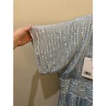 Mac Duggal  Powder Blue Embellished V Neck Evening Gown Size 16 $598 Photo 12