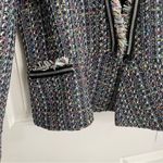 Avara Multicolor Tweed Blazer with Fringe detail Size Large trad wife academia Blue Photo 1
