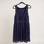 Maitai Navy Blue Sleeveless Scoop Neck Dress With Ruched Bodice & Lace Skirt By Photo 2