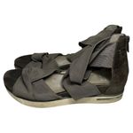 Eileen Fisher  Women’s Size 8.5 Gray Mesh Zanya Strappy Platform Zip Back Sandals Photo 5