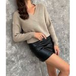 SheIn NEW! Sz M Ribbed Knit Button Back Khaki Sweater So Cute!! Photo 2