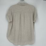 Soft Surroundings  Linen Blend Top Oatmeal Beige Casual Minimalist Oversized Sz S Photo 5