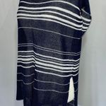 Acrobat New Stripe Linen Blend Sweater Lightweight Knit Sleeveless Pullover Navy Photo 4