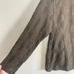 Flax  Brown Crinkle Linen Top Photo 7