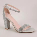 SheIn Silver Sparkly Heels Photo 1