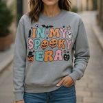 New Gray Halloween Graphic Sweatshirt Size XXL Photo 0