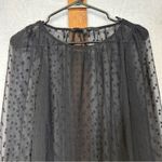Walter Baker  Black‎ Polka Dot Sheer Long Sleeve Top Size XS Photo 1