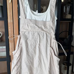 Anthropologie  Daily Practice layered onesie romper tank sleeveless pockets beige Photo 0