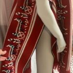 Vintage Vest Duster Poncho Festival Hippie boho C32 Red Size undefined Photo 5