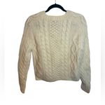 The Limited  Cream Chunky Cable Knit Wool Sweater Photo 1