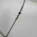 Lia Sophia  Silver Tone Purple Glass Bead Necklace Womens Jewelry Photo 4