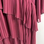 ZARA Size XS Dress Burgundy Contrasting Pleated Tunic Top Blouse Popover Women’s Photo 5