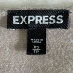 EXPRESS Sequined Top Womens Size XS Tan Short Sleeve High Low Y2K Bling Stretch Photo 3