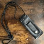 Brighton Vintage Belt Loop Cell Phone Case Black Leather Crossbody Photo 1