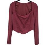 Alo Yoga  Soft Sculpt Long Sleeve Comfy Athletic in Color Mars Clay Size L Photo 2