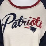 47 Brand '47 Women's NFL New England Patriots Raglan Shirt Tee Blue Red White Splitter Photo 1