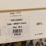 Chloé Chloe High Heel Graphic Leaves Sandal Bright Peach Size 39.5 Photo 4