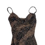 Hutch  - Cowl Neck Side Slit Sleeveless Midi Dress in Brown & Black Photo 1