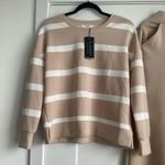 Cable & Gauge NWT Pullover Striped & Wide Leg Athleisure Lounge Jogger Set Photo 1