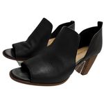 Lucky Brand  Black Peep Toe Heeled Boots Walk Tall Photo 1