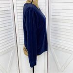 Victoria's Secret Victoria’s Secret Velour Crossover Split Back Pullover Sweatshirt Blue Medium Photo 3