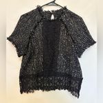 ZARA  Tweed Lace‎ Blouse Size Small Photo 1