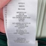 LOGO By Lori Goldstein LOGO Lori Goldstein Rayon Burnout Velvet Satin Hem Top Size Large Green Holiday Photo 8