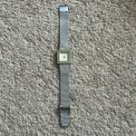 Yves‎ Rocher women’s vintage silver Y2K stainless steel square bracelet watch Photo 1